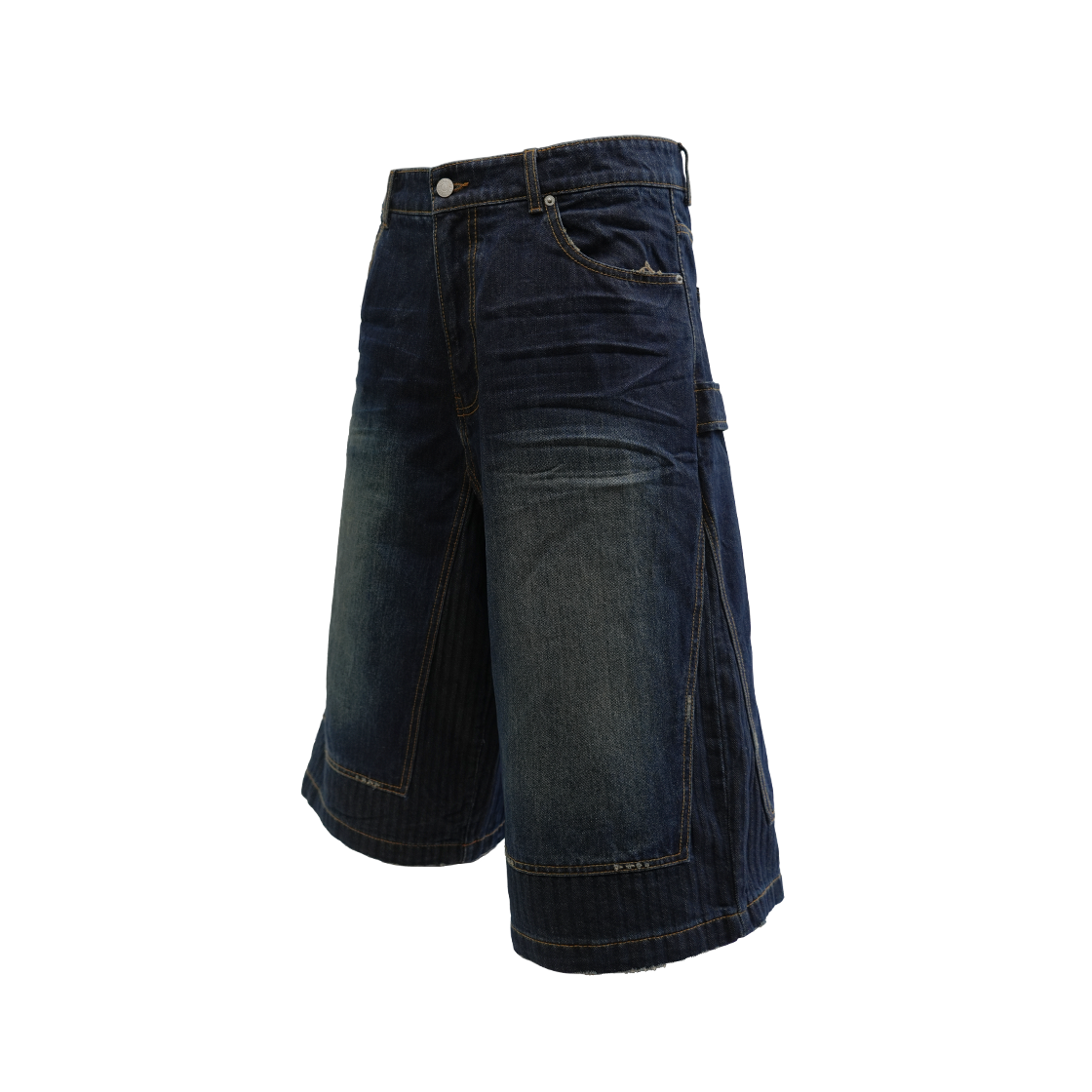 25020-9621-011-MB [더블적립]Farfromwhat Far Two-Tone Denim Bermuda Pants - #2