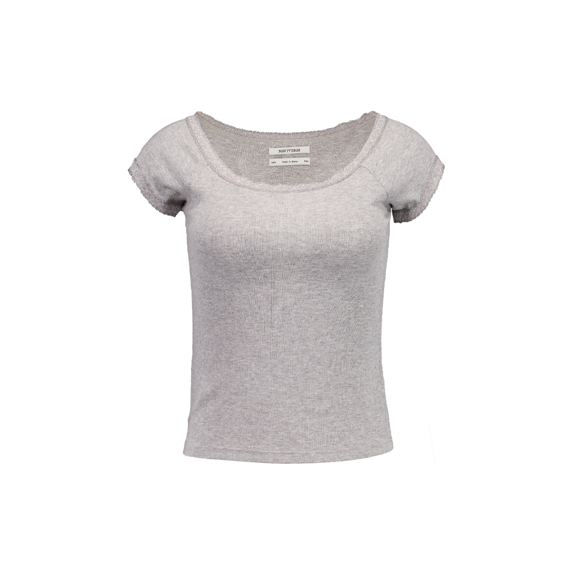 P0000CAT NAVIVERSE Lace Banding Top_Gray