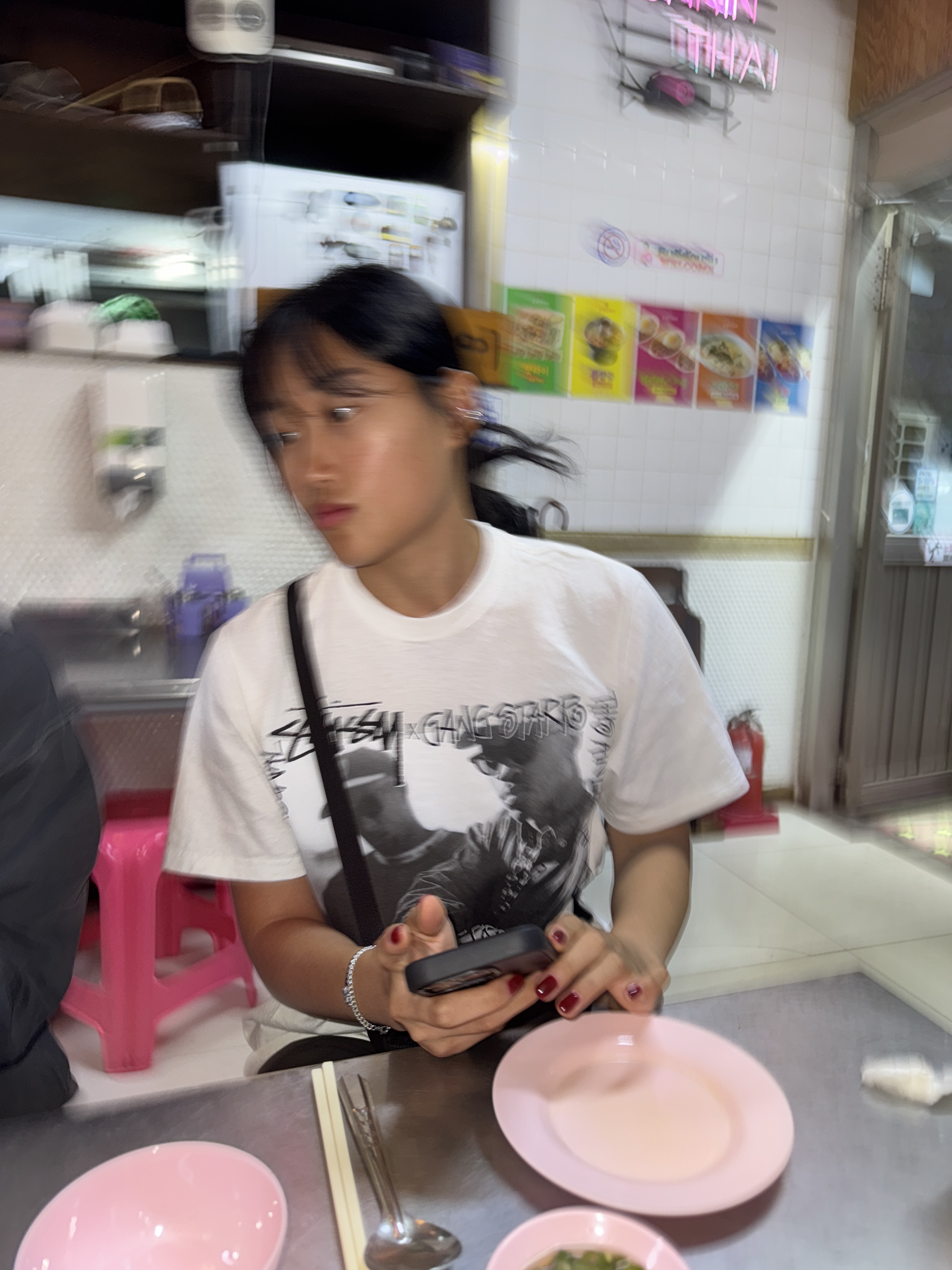 Stussy x Gang Starr Take It Personal T-Shirt White, Arc'teryx Mantis 1 Waistpack Black II 착용 스타일 - 2