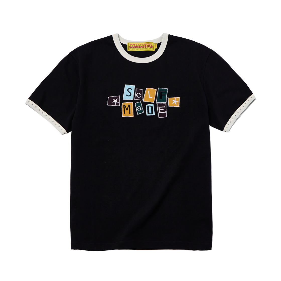 25SUGFST02BK Garments Fab Self Made Ringer Tee Black