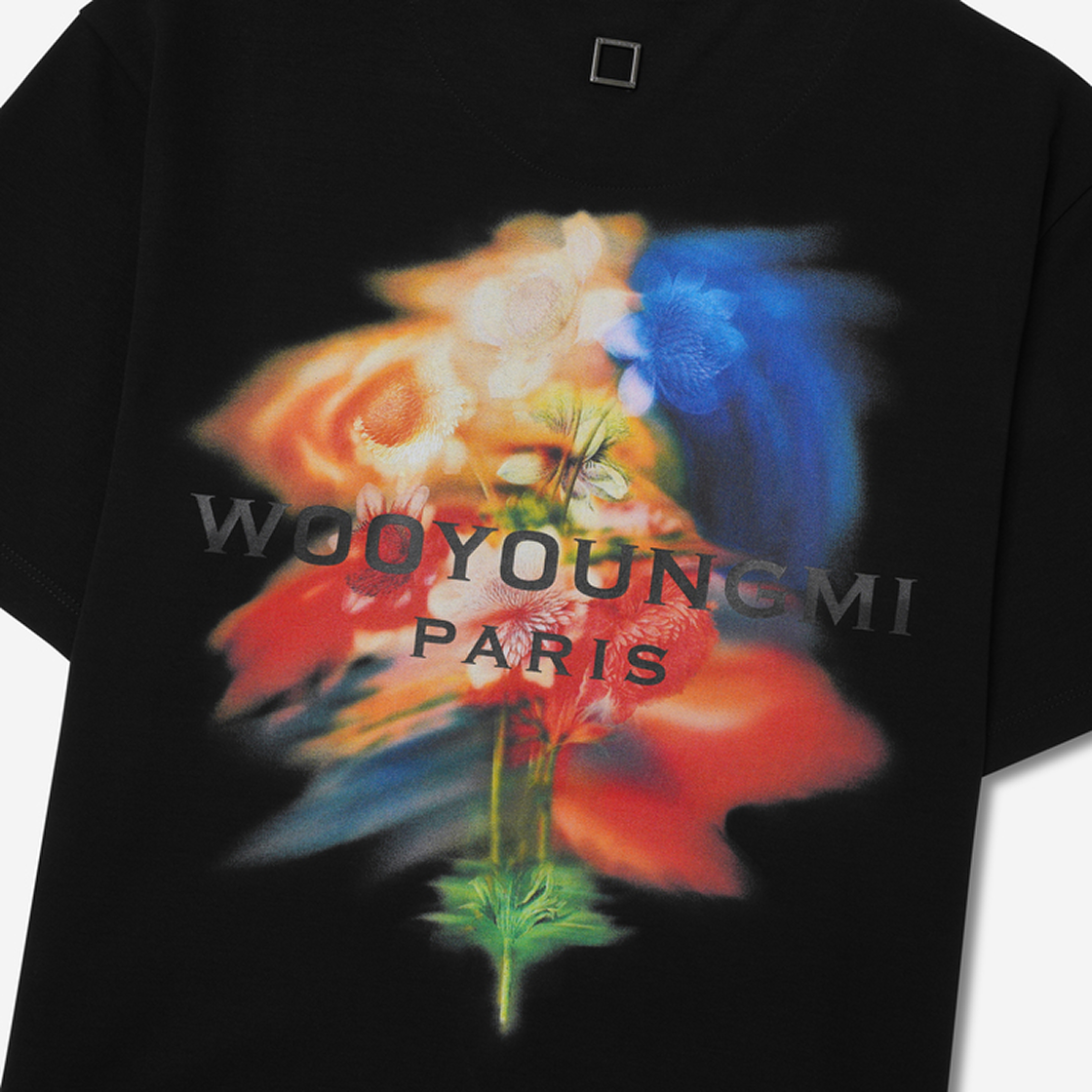 (W) 우영미 스웨잉 플라워 백로고 티셔츠 블랙 - 24FW((W) Wooyoungmi Swaying Flower Back Logo T-Shirt Black - 24FW) - 3