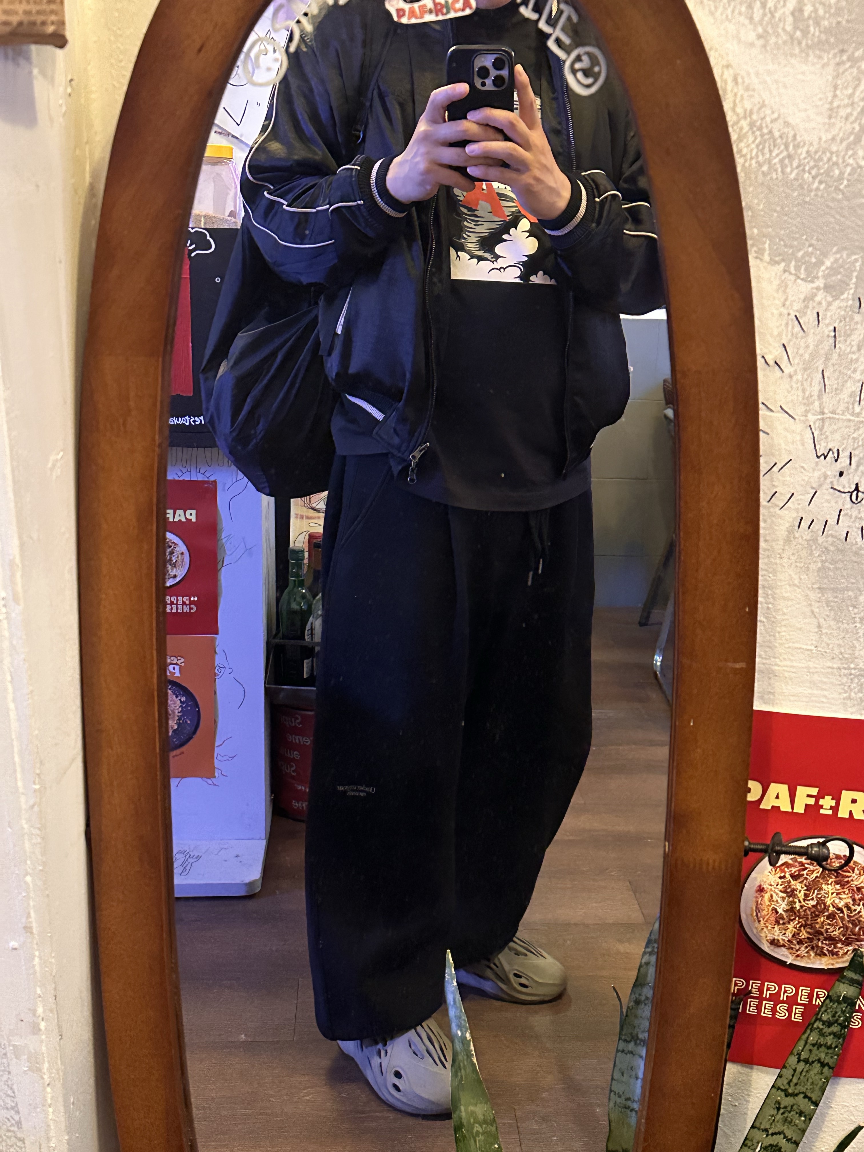 Palace Tornado T-Shirt Black - 24FW, Undermycar Mu.03 Anti Fxxking Logo Play Oversized Sweat Jogger Black 착용 스타일