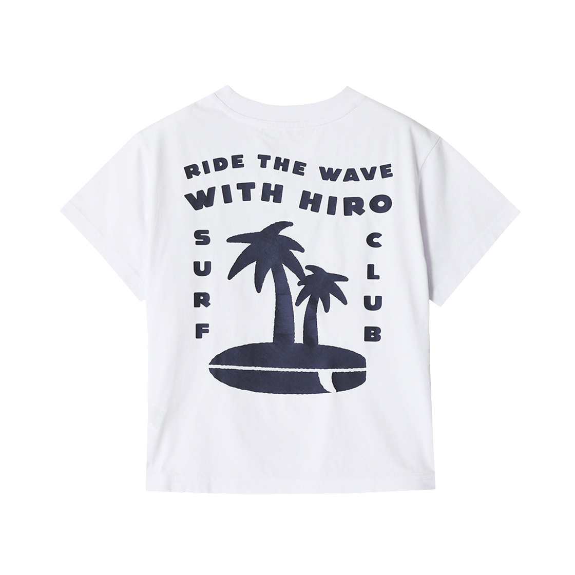 (키즈) 히로 서핑 로고 티셔츠 네이비((Kids) Hiro Surfing Logo T-Shirt Navy)