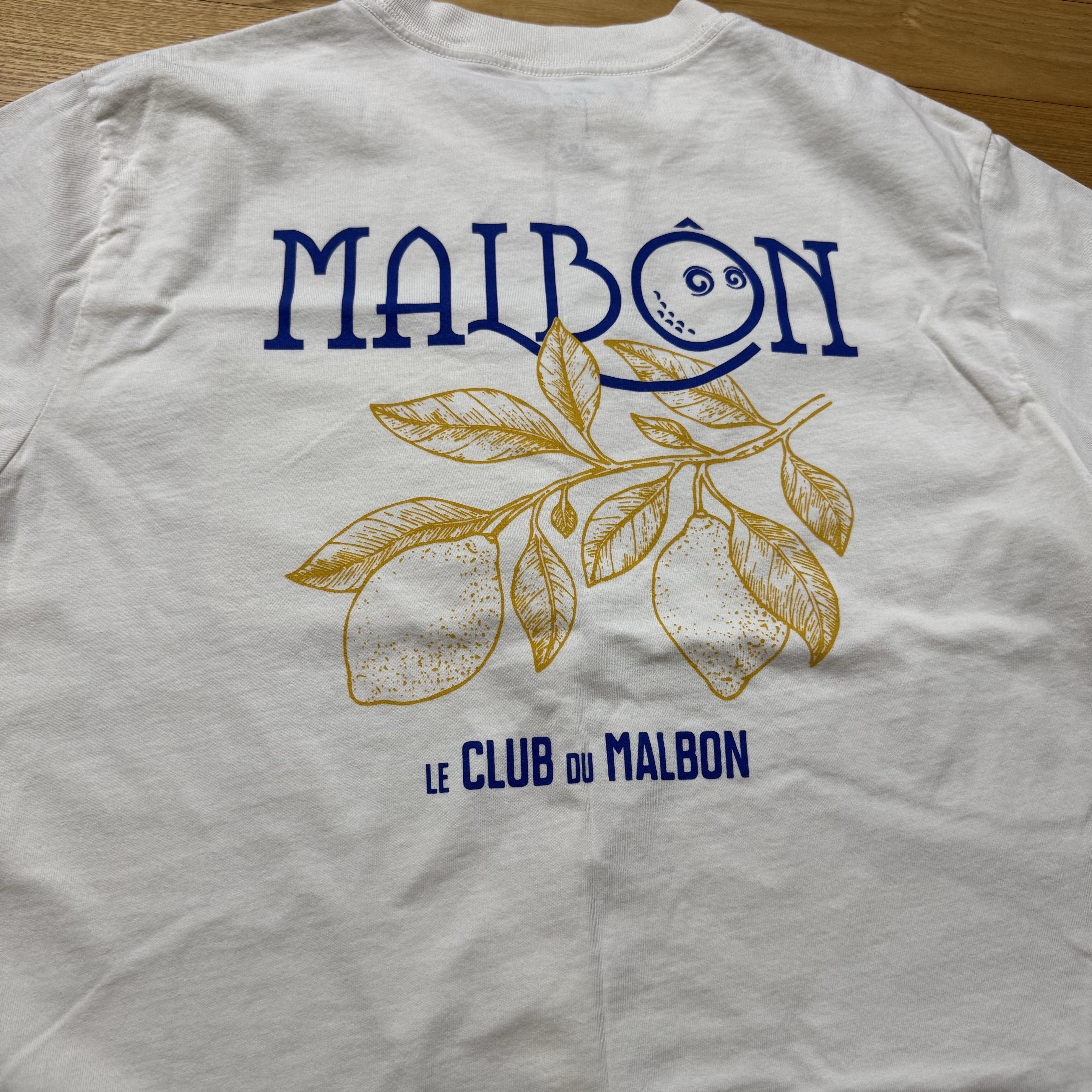 Malbon Golf Golf Wear Short Sleeve T-Shirt Ivory 착용 스타일