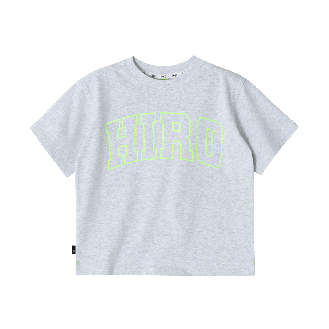 (키즈) 히로 블랭크 티셔츠 멜란지 화이트((Kids) Hiro Blank T-Shirt Melange White)