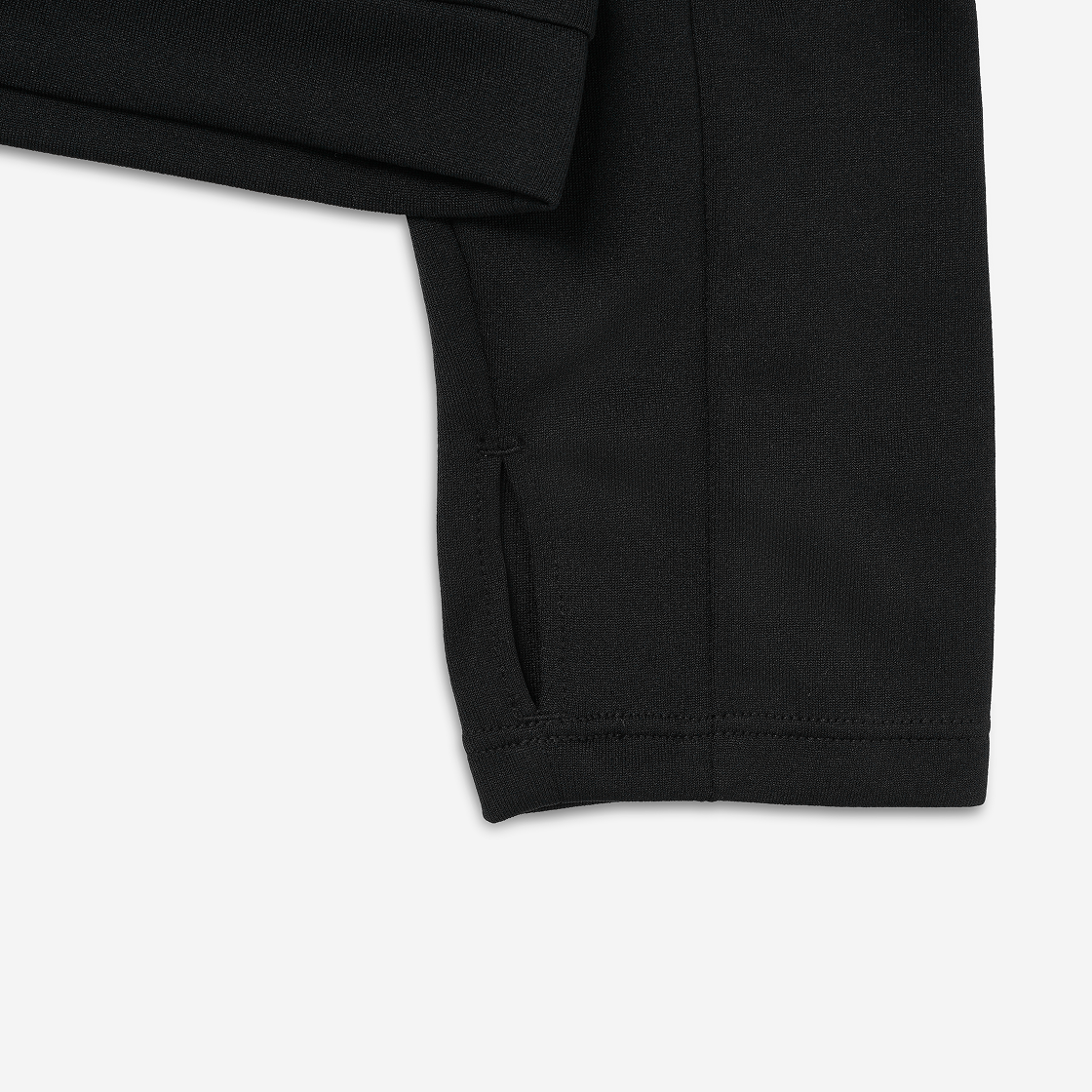 (W) 나이키 드라이핏 스우시 1/4 집 미드 레이어 블랙 - 아시아((W) Nike Dri-Fit Swoosh 1/4 Zip Mid Layer Black - Asia) - 4