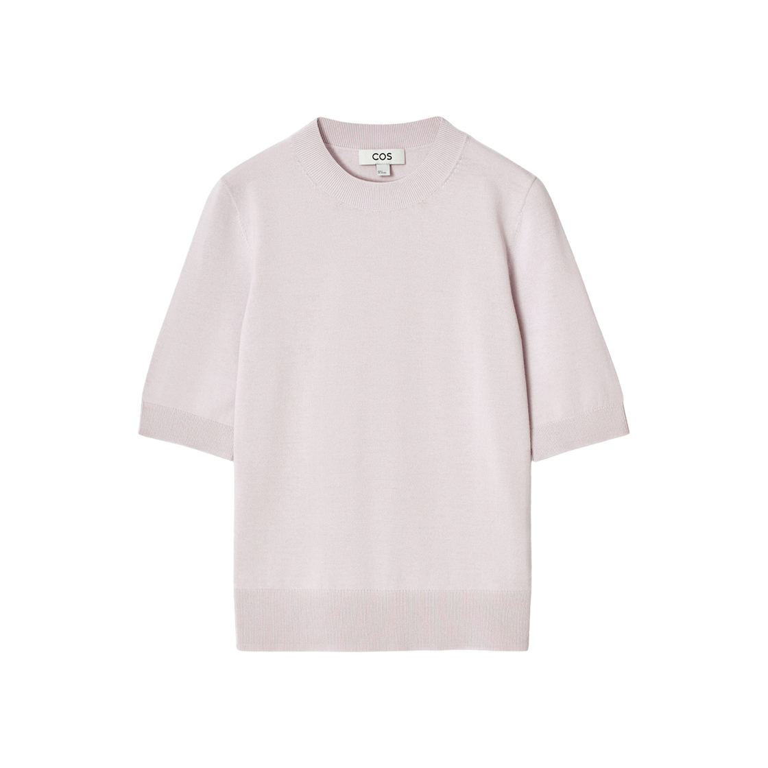 (W) 코스 레귤러 니트 티셔츠 라일락((W) COS Regular Knitted T-Shirt Lilac) - 1