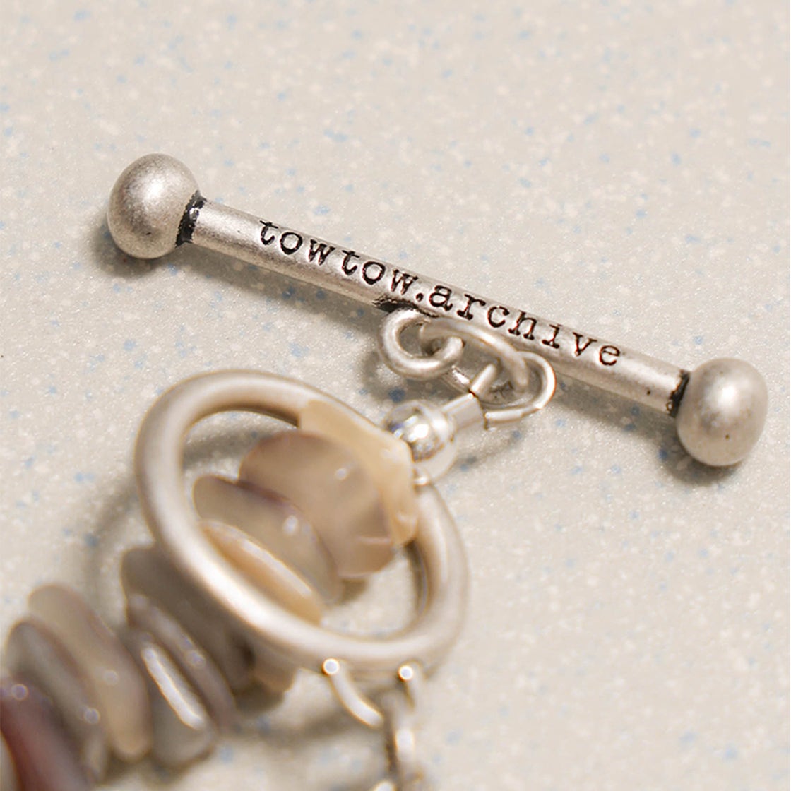 TBH52ABTN006GR TOWTOW.ARCHIVE Luna Shell Nekclace Gray - #3