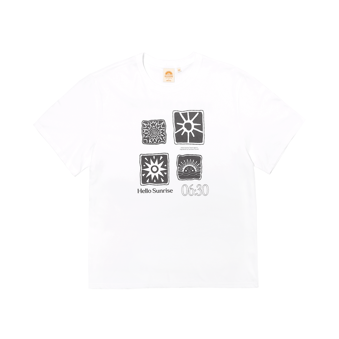 HS52SS006WH Hello Sunrise Sun Stamp Tee White