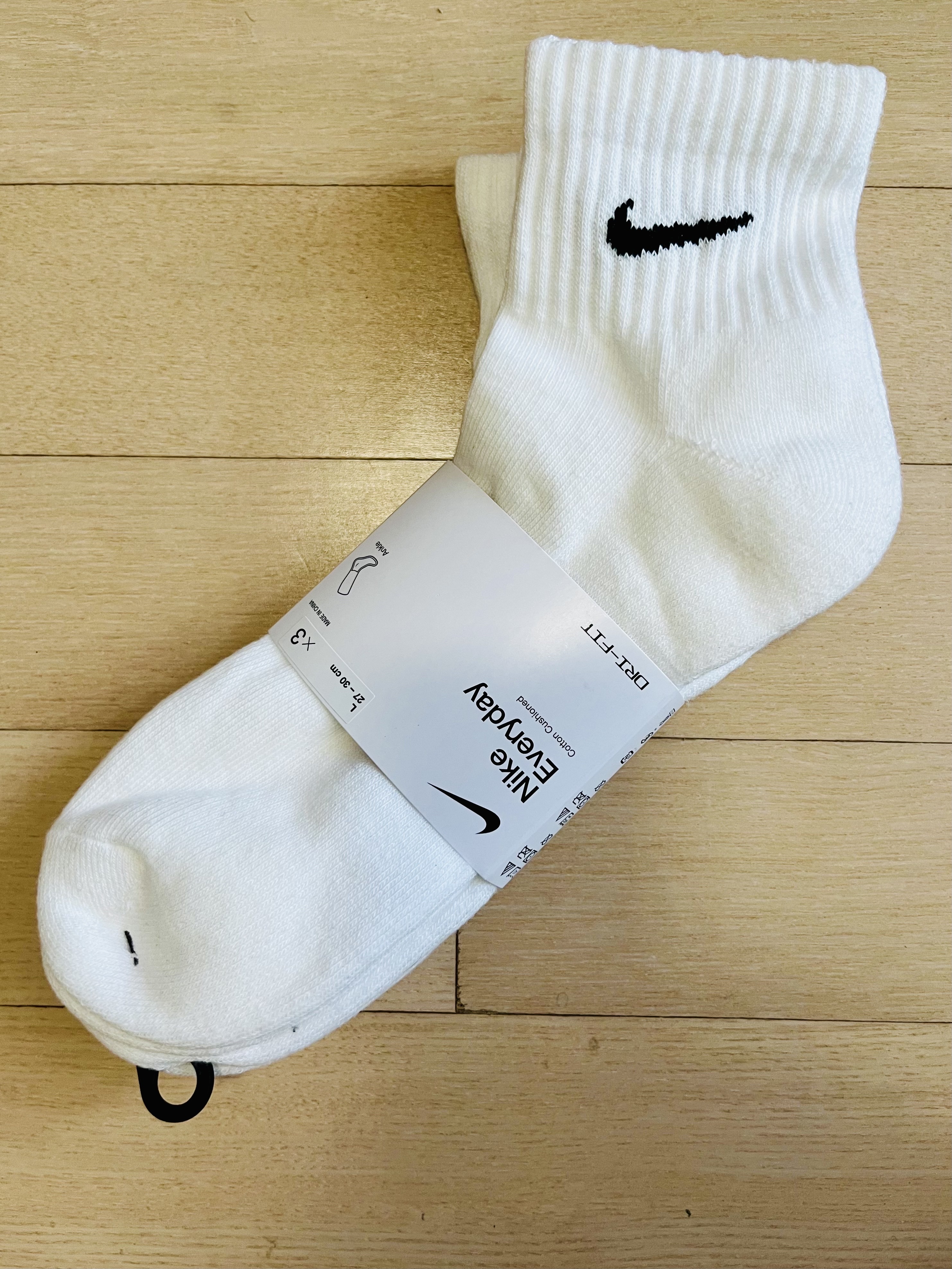 Nike Everyday Cushioned Training Ankle Socks White (3 Pack/Korean Ver.) 착용 스타일