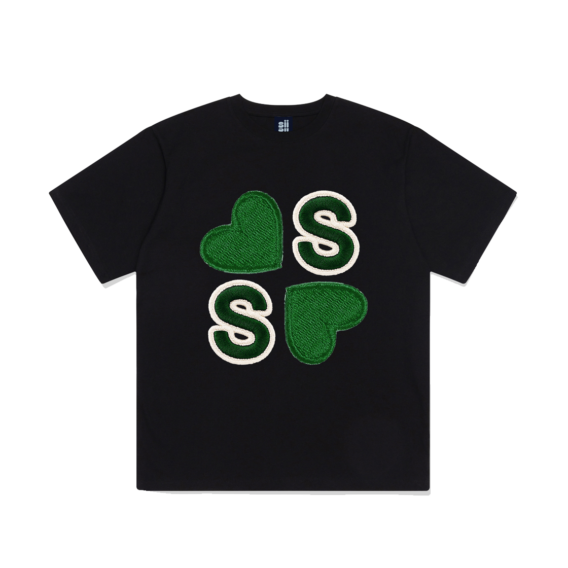 페이지시시 럭키 에스 프린팅 반팔티 블랙(pagesiisii Lucky S Printing Short Sleeve T-shirt Black) - 1