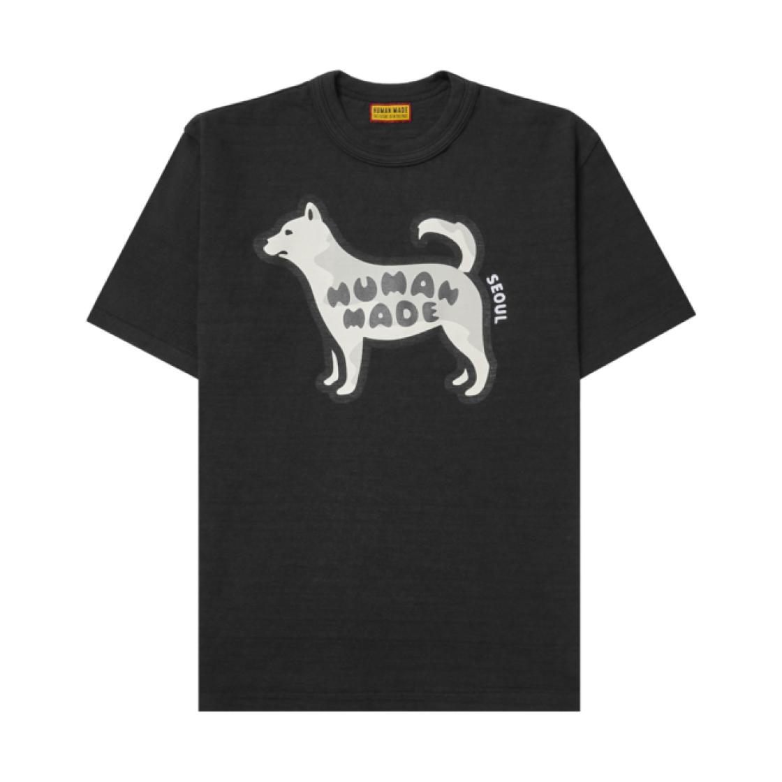 휴먼 메이드 애니멀 그래픽 티셔츠 진돗개 블랙 - 서울 스토어 한정(Human Made Animal Graphic T-Shirt Jindo Dog Black - Seoul Store Exclusive)