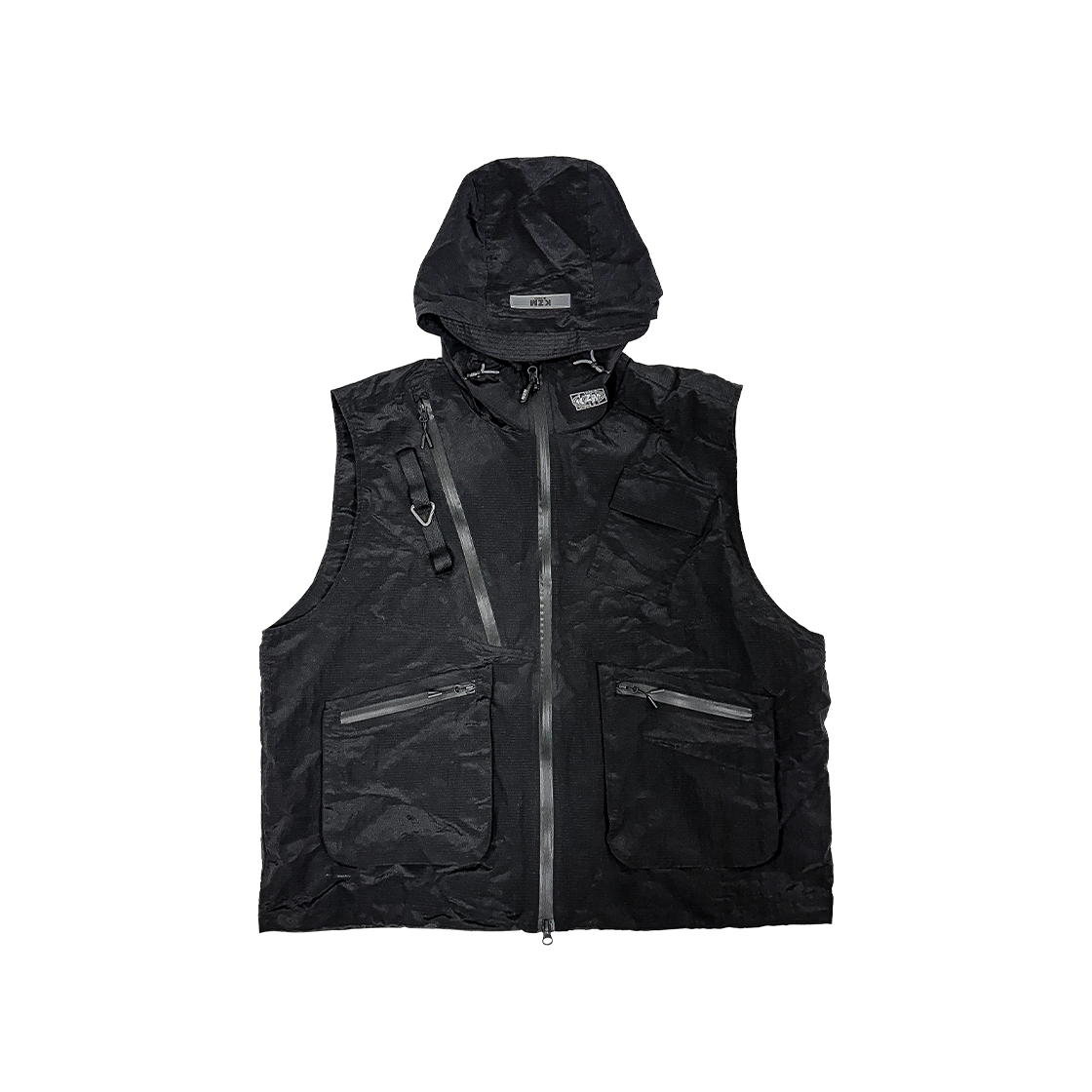 케이지엠 유틸리티 후드 베스트 블랙