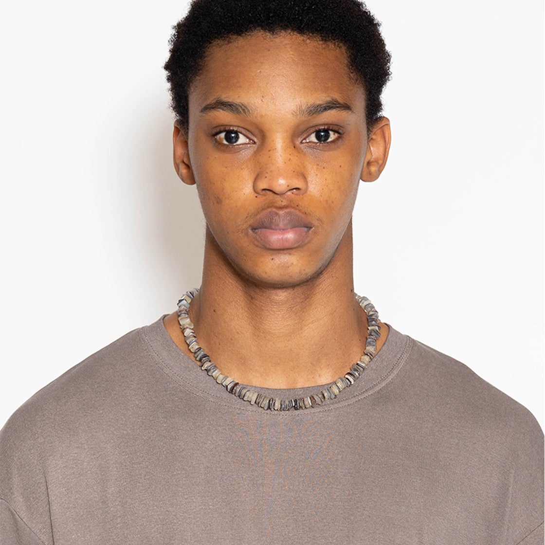 TBH52ABTN006GR TOWTOW.ARCHIVE Luna Shell Nekclace Gray - #5