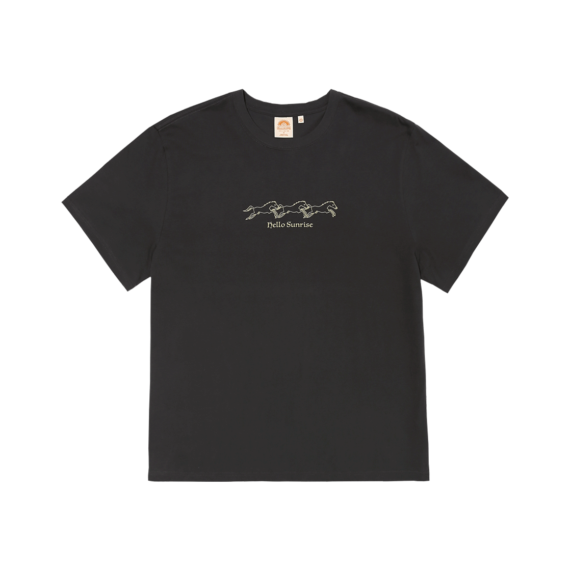 HS52SS011CH Hello Sunrise Travelling Horse Tee Charcoal