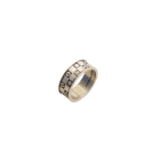 TOWTOW.ARCHIVE Checker Board Ring Silver