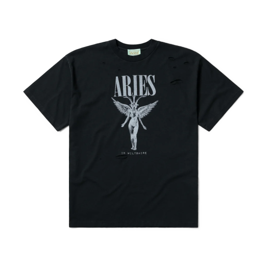 KM5BTSSAS03BK Aries Nirvana SS Tee Black - 25SS