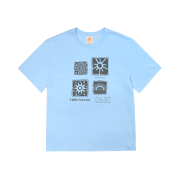 Hello Sunrise Sun Stamp Tee Sky Blue