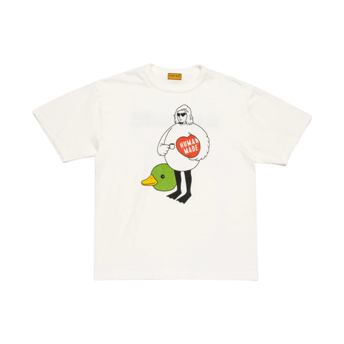 휴먼 메이드 x 마이너 피겨스 그래픽 티셔츠 화이트