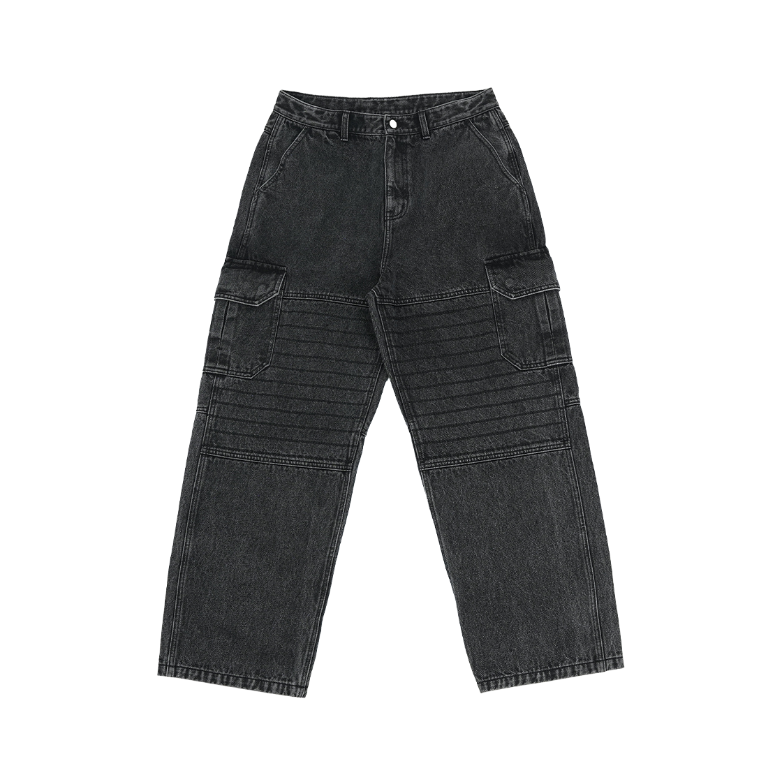 케이지엠 사시코 아웃포켓 데님팬츠 블랙(KZM Sashiko Outpocket Denim Pants Black)