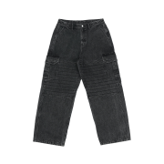 KZM Sashiko Outpocket Denim Pants Black