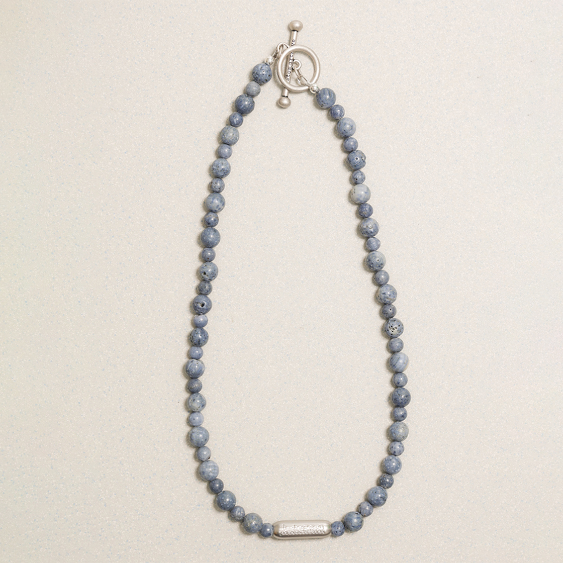 토우토우아카이브 필 로고 심볼 목걸이 코랄 블루(TOWTOW.ARCHIVE Pill Logo Symbol Necklace Coral Blue) - 2