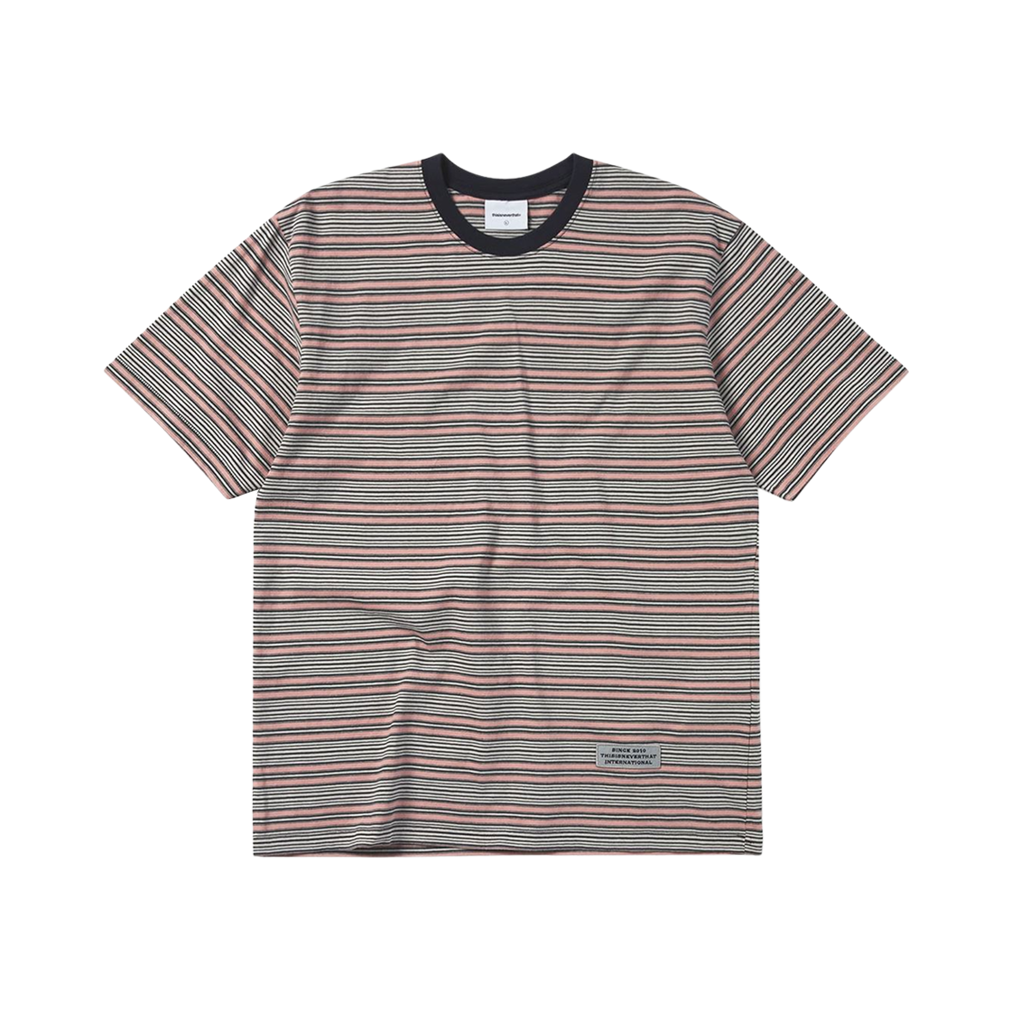 디스이즈네버댓 스트라이프 티셔츠 핑크(Thisisneverthat Striped T-Shirt Pink) - 1