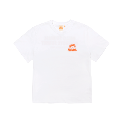 【HELLO SUNRISE】 Hello Sunrise Gradient Typo Tee /追跡付 헬로선라이즈 그레이디언트 타이포 티_라이트 옐로우 | Hello
