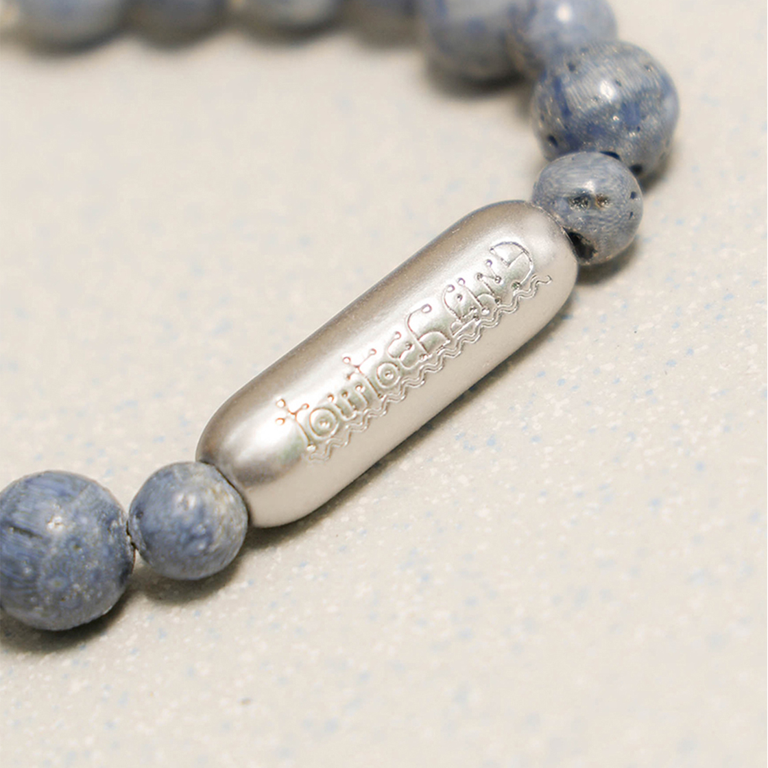 토우토우아카이브 필 로고 심볼 목걸이 코랄 블루(TOWTOW.ARCHIVE Pill Logo Symbol Necklace Coral Blue) - 3