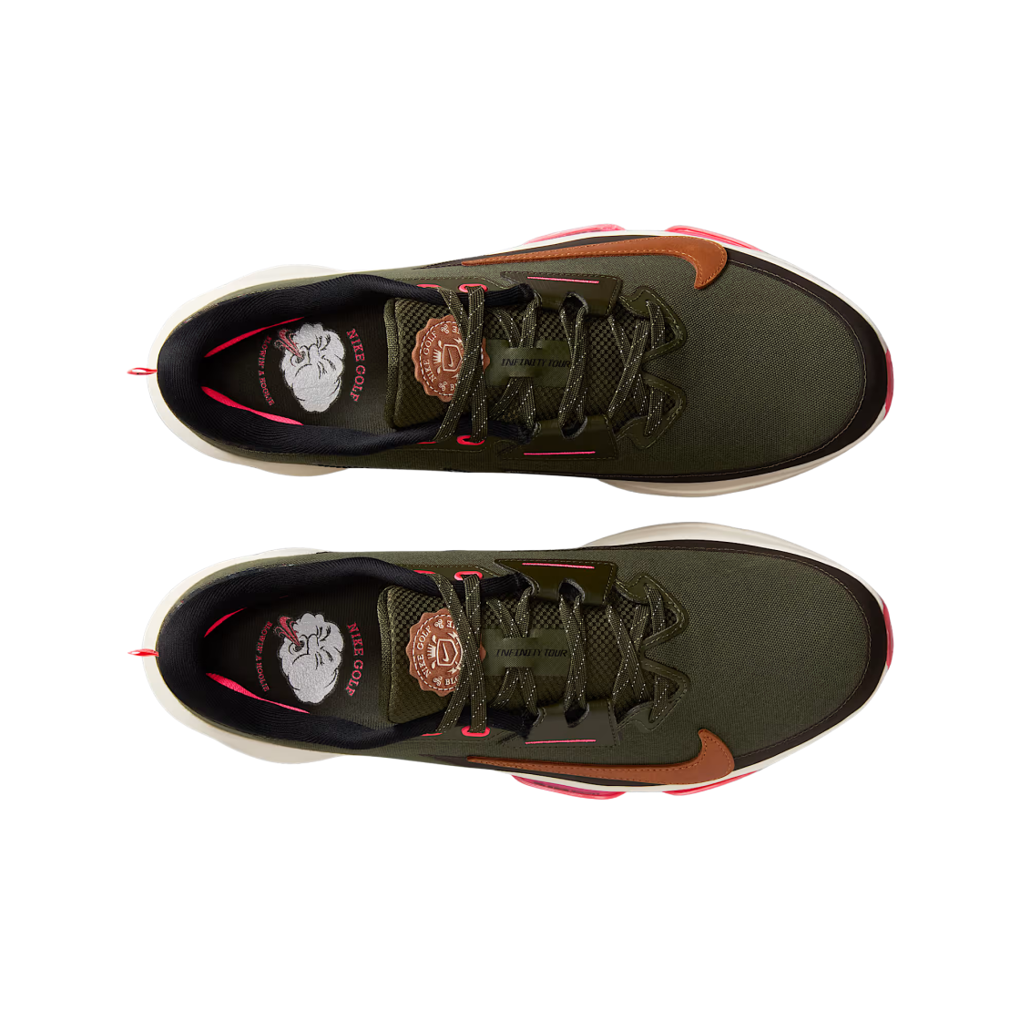 나이키 에어 줌 인피니티 투어 2 와이드 카고 카키 핫 펀치(Nike Air Zoom Infinity Tour 2 Wide Cargo Khaki Hot Punch) - 2