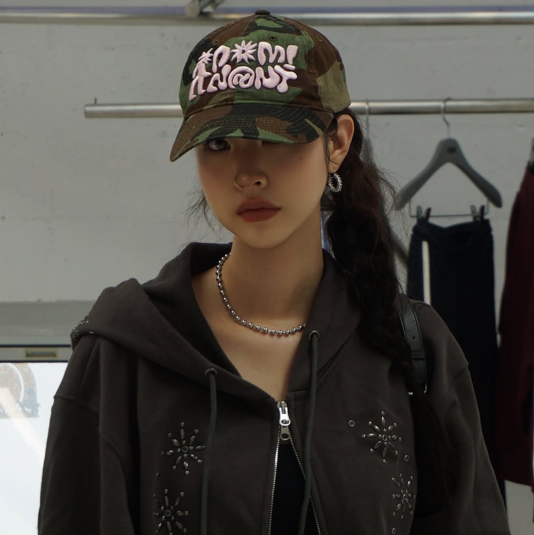 Dominant Star Kids Cap Camo 착용 스타일 - 2