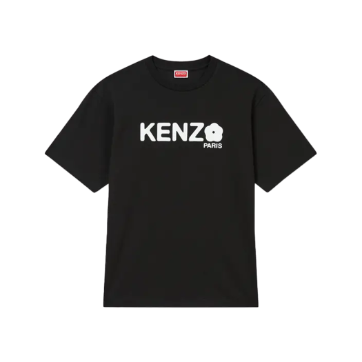 KM5DTSSKZ09BK Kenzo Boke Flower 2.0 Oversized T-Shirt In Cotton Black - 25FW