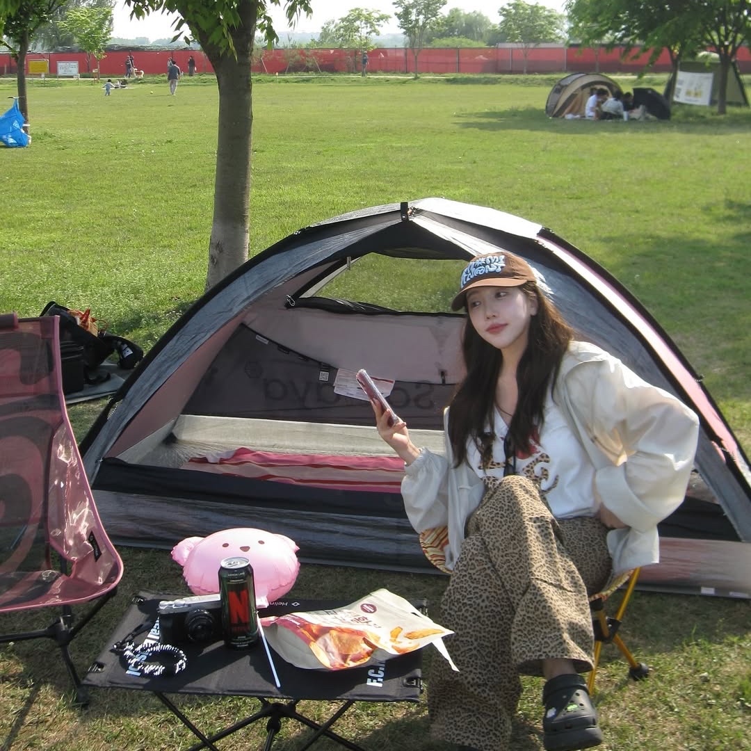 Dominant Star Kids Cap Brown 착용 스타일 - 2