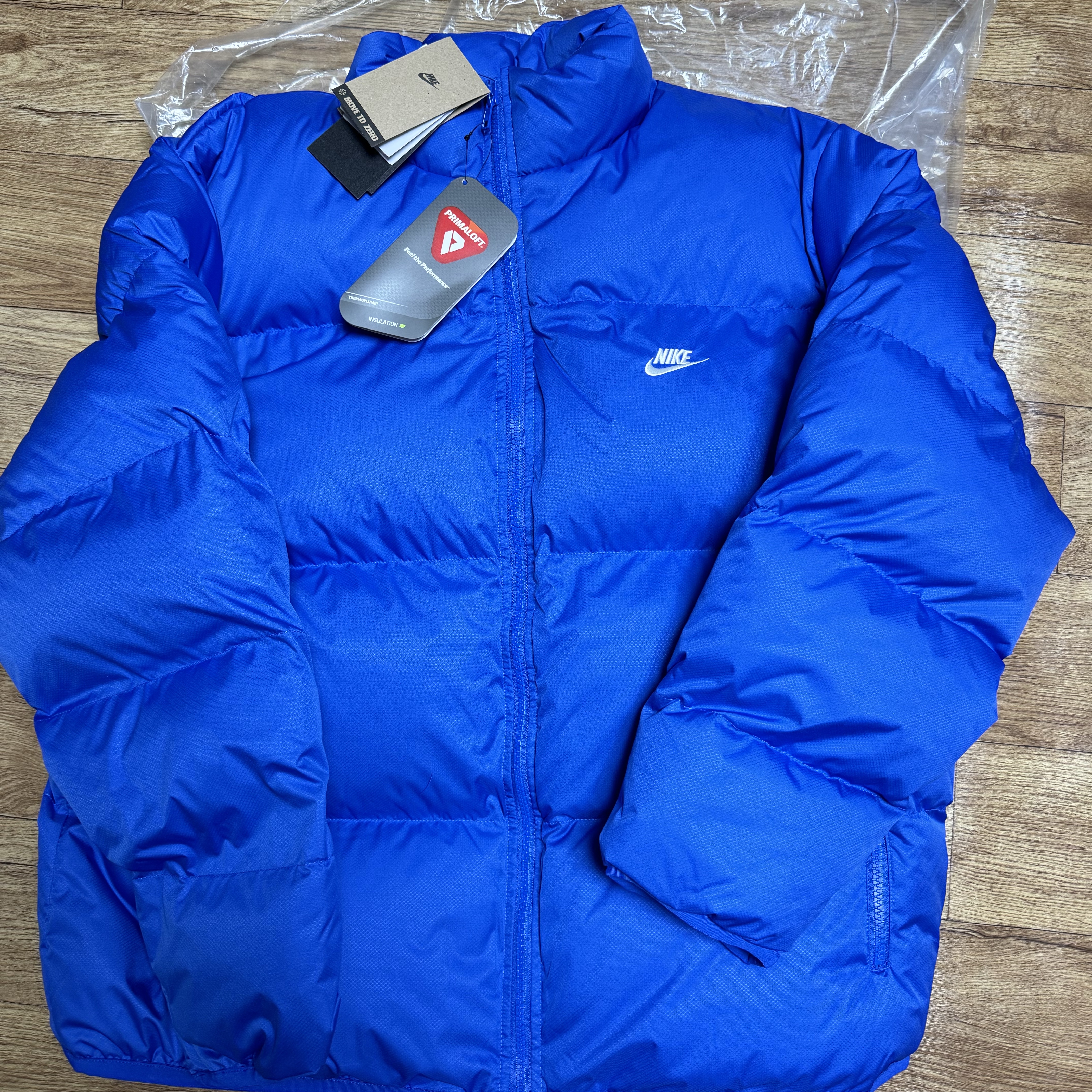 Nike NSW Puffer Jacket Game Royal White - Asia 착용 스타일