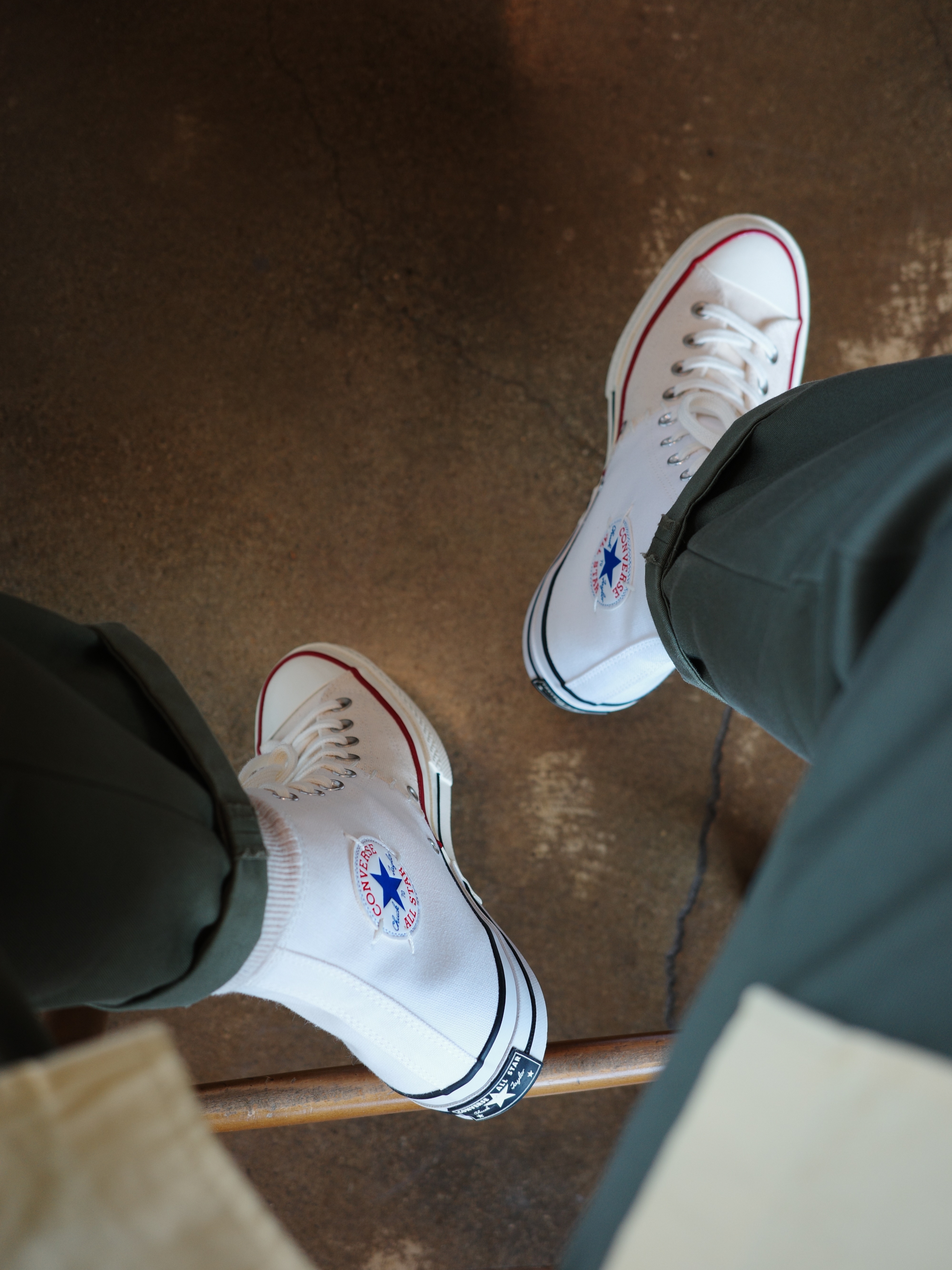 Converse x Slam Jam Chuck 70 Hi Reconstructed White 착용 스타일