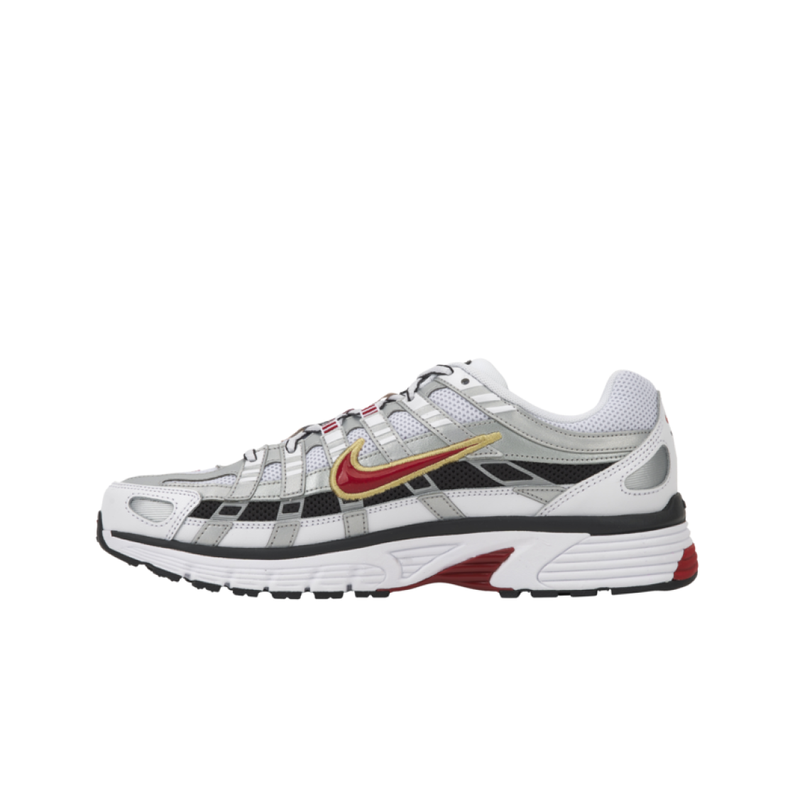BV1021-101 (W) Nike P-6000 Metallic Silver Red - #3