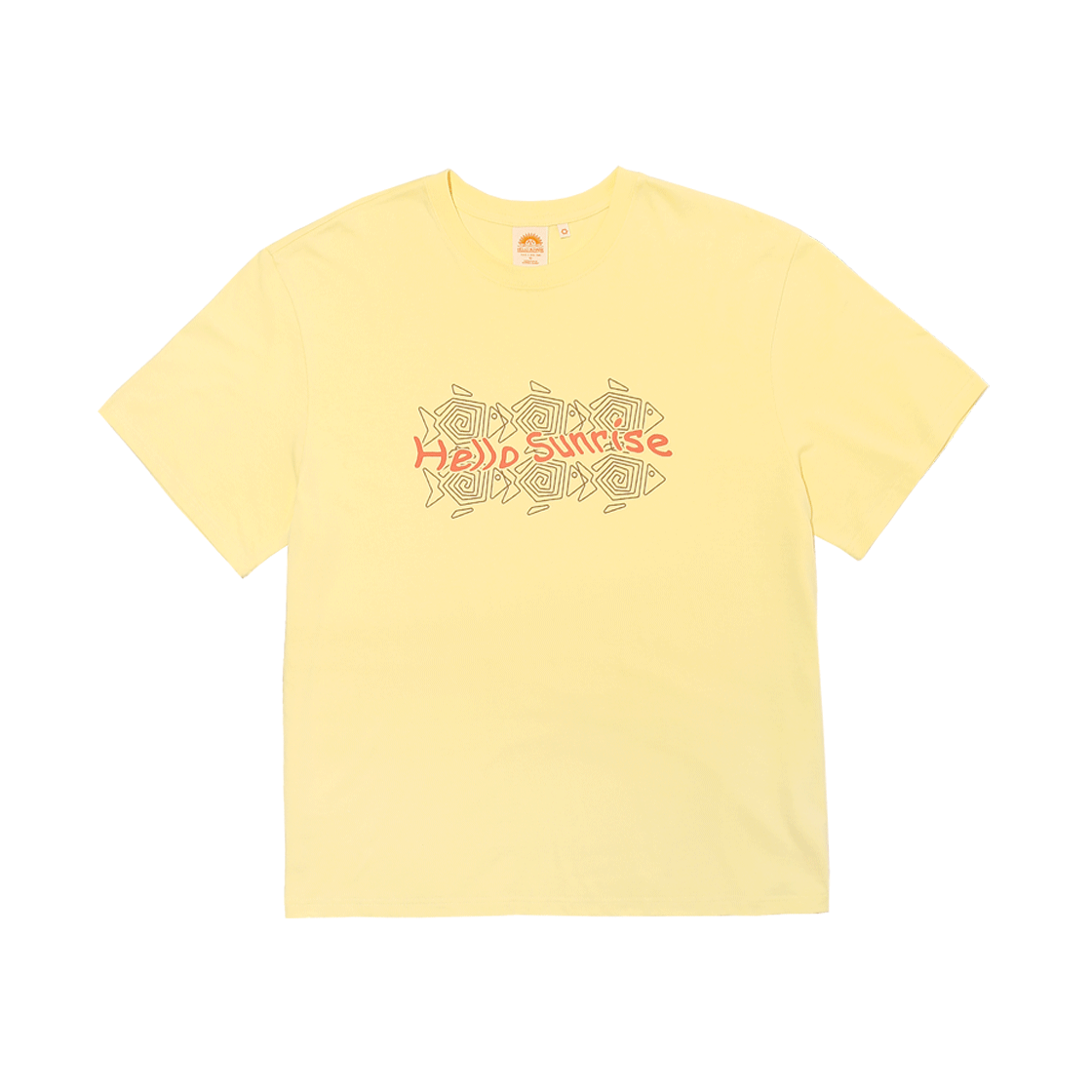 헬로선라이즈 식스 피쉬 티 라이트 옐로우(Hello Sunrise Six Fish Tee  Light Yellow)