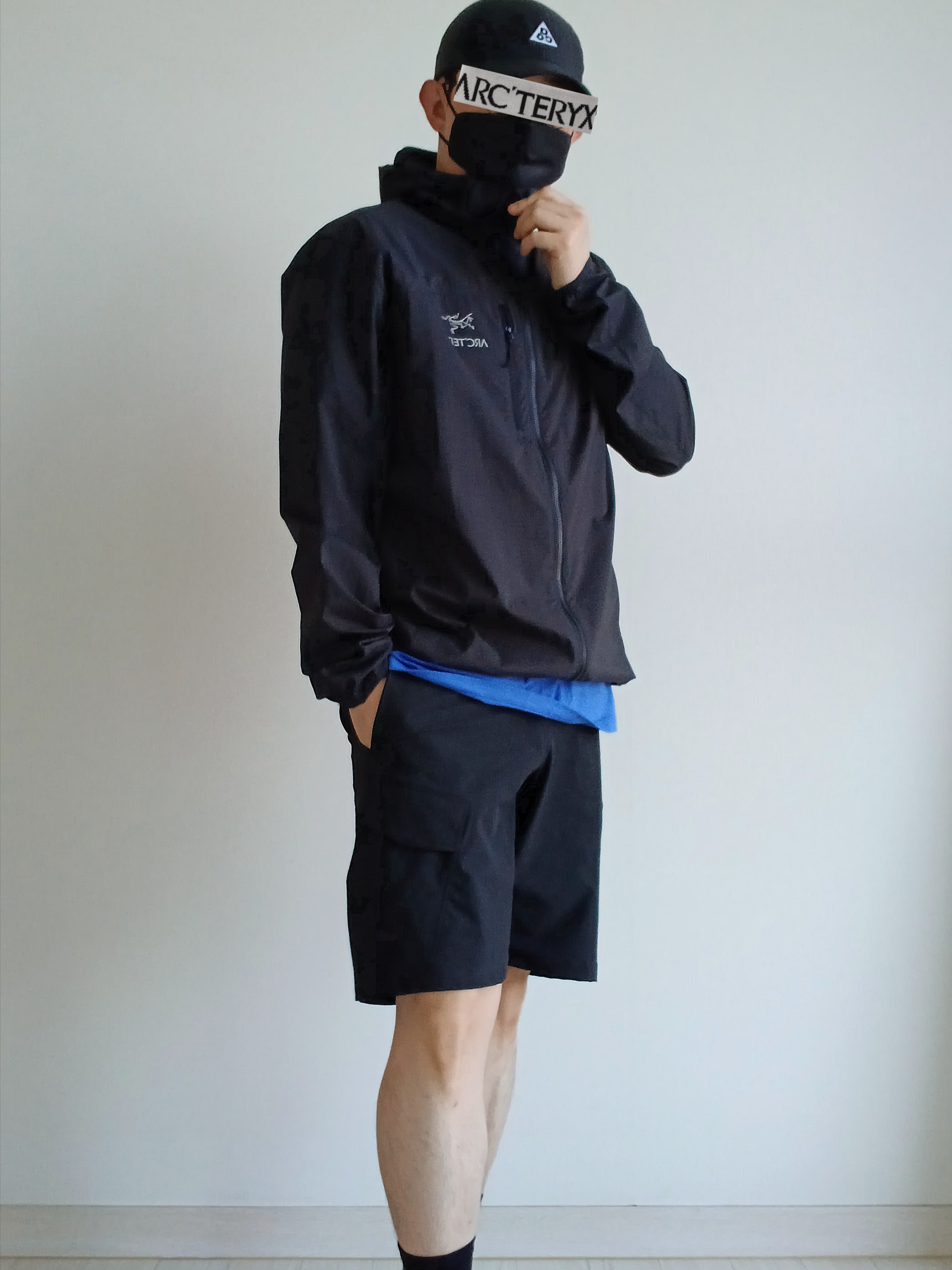 Nike ACG Trail Cap Black, Arc'teryx Squamish Hoody Black 착용 스타일 - 8