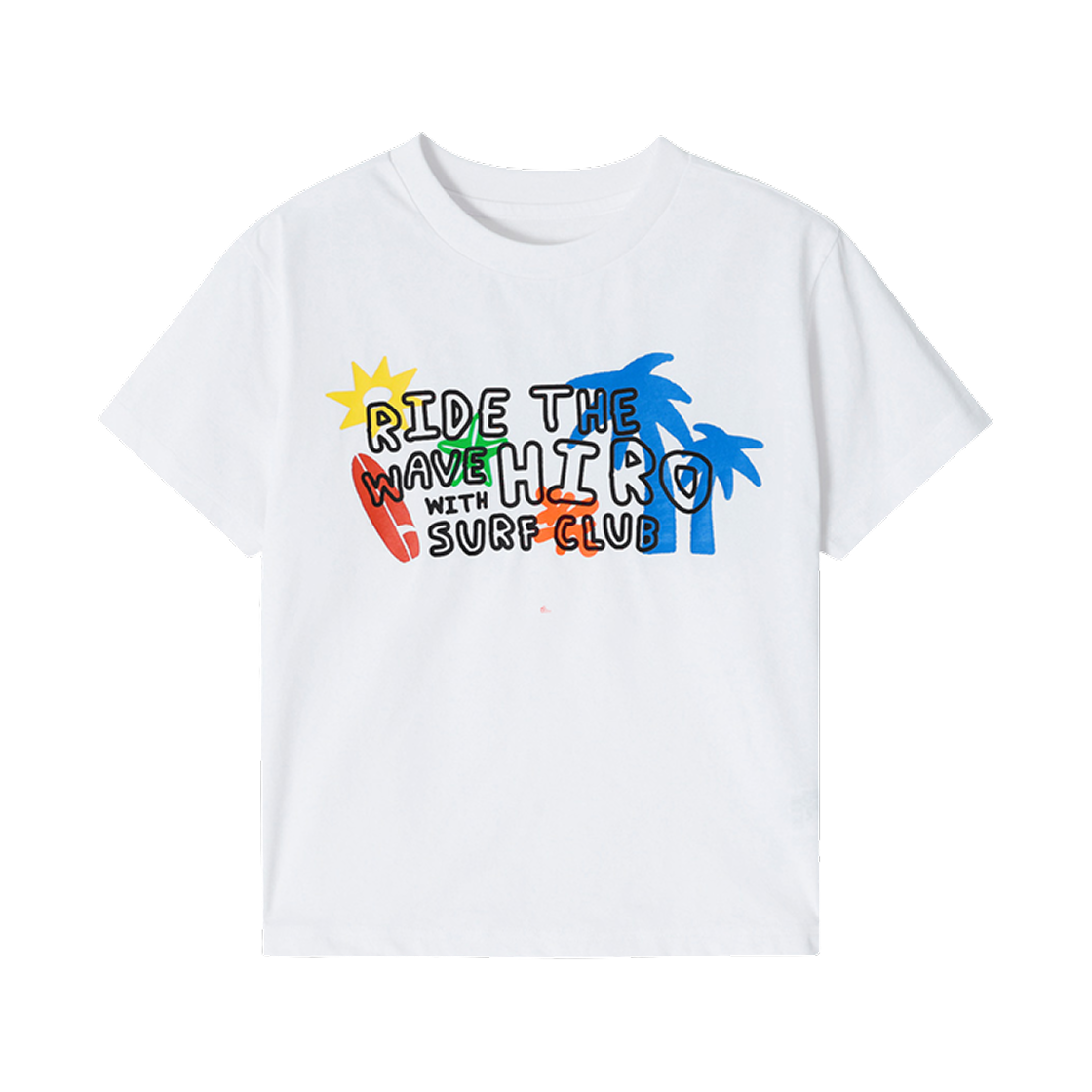 (키즈) 히로 드로잉 로고 티셔츠 화이트((Kids) Hiro Drawing Loro T-Shirt White)