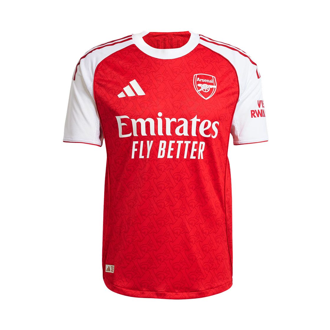 아디다스 아스널 2025/26 홈 어센틱 저지 베러 스칼렛 화이트 - KR 사이즈 (논 마킹 버전)(Adidas Arsenal 2025/26 Home Authentic Jersey Better Scarlet White - KR Sizing (Non Marking Ver.))