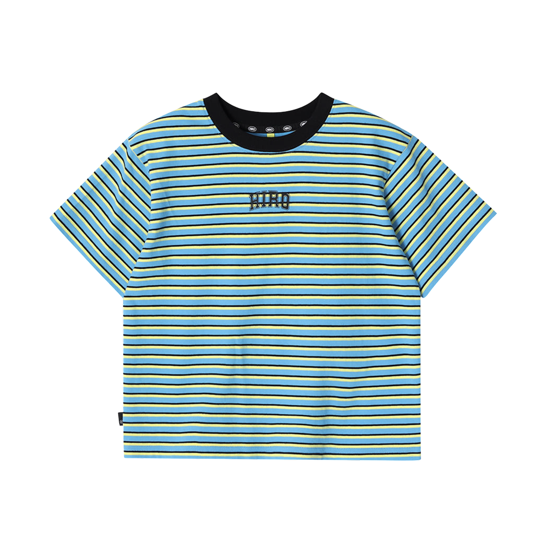 (키즈) 히로 블랭크 스트라이프 티셔츠 블루((Kids) Hiro Blank Stripe T-Shirt Blue)