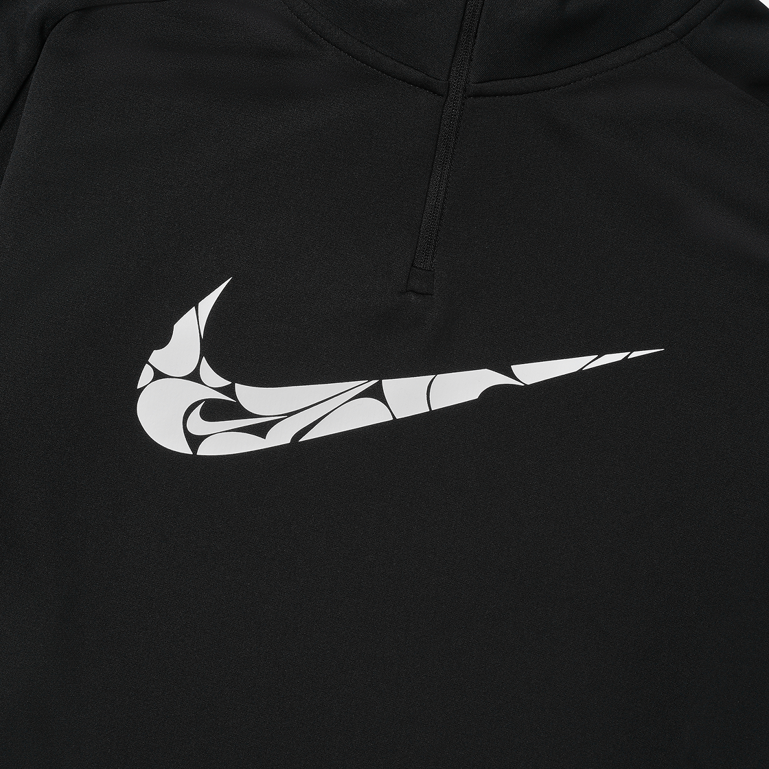 (W) 나이키 드라이핏 스우시 1/4 집 미드 레이어 블랙 - 아시아((W) Nike Dri-Fit Swoosh 1/4 Zip Mid Layer Black - Asia) - 3