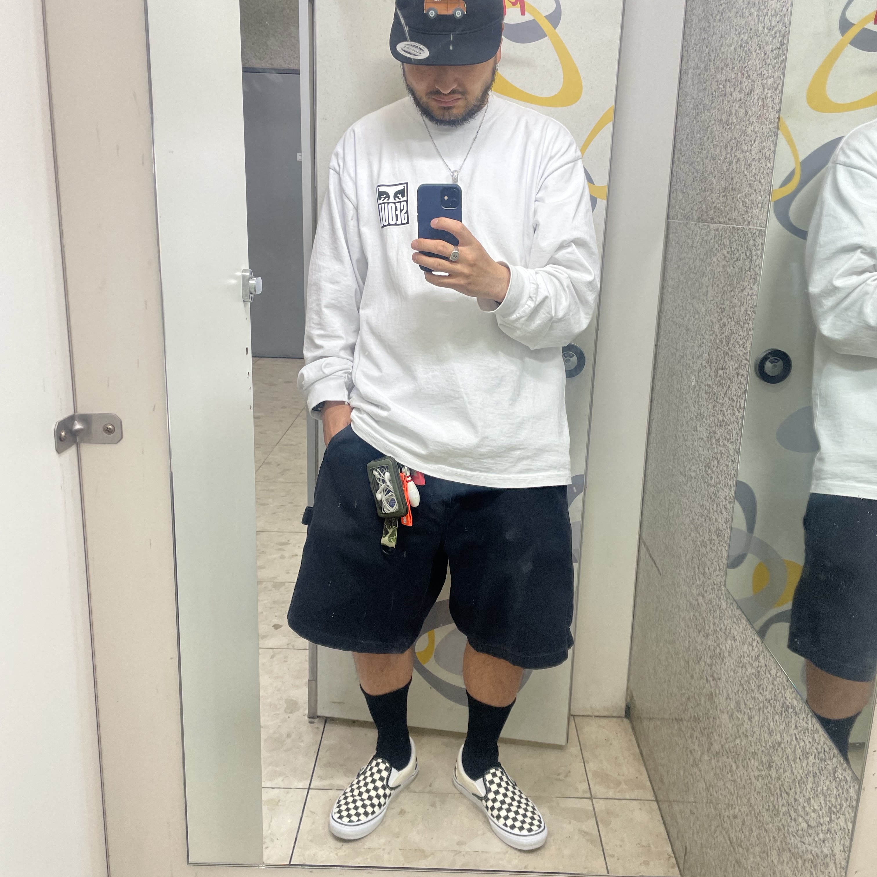 Supreme Ripstop Keychain Orange - 24SS 착용 스타일