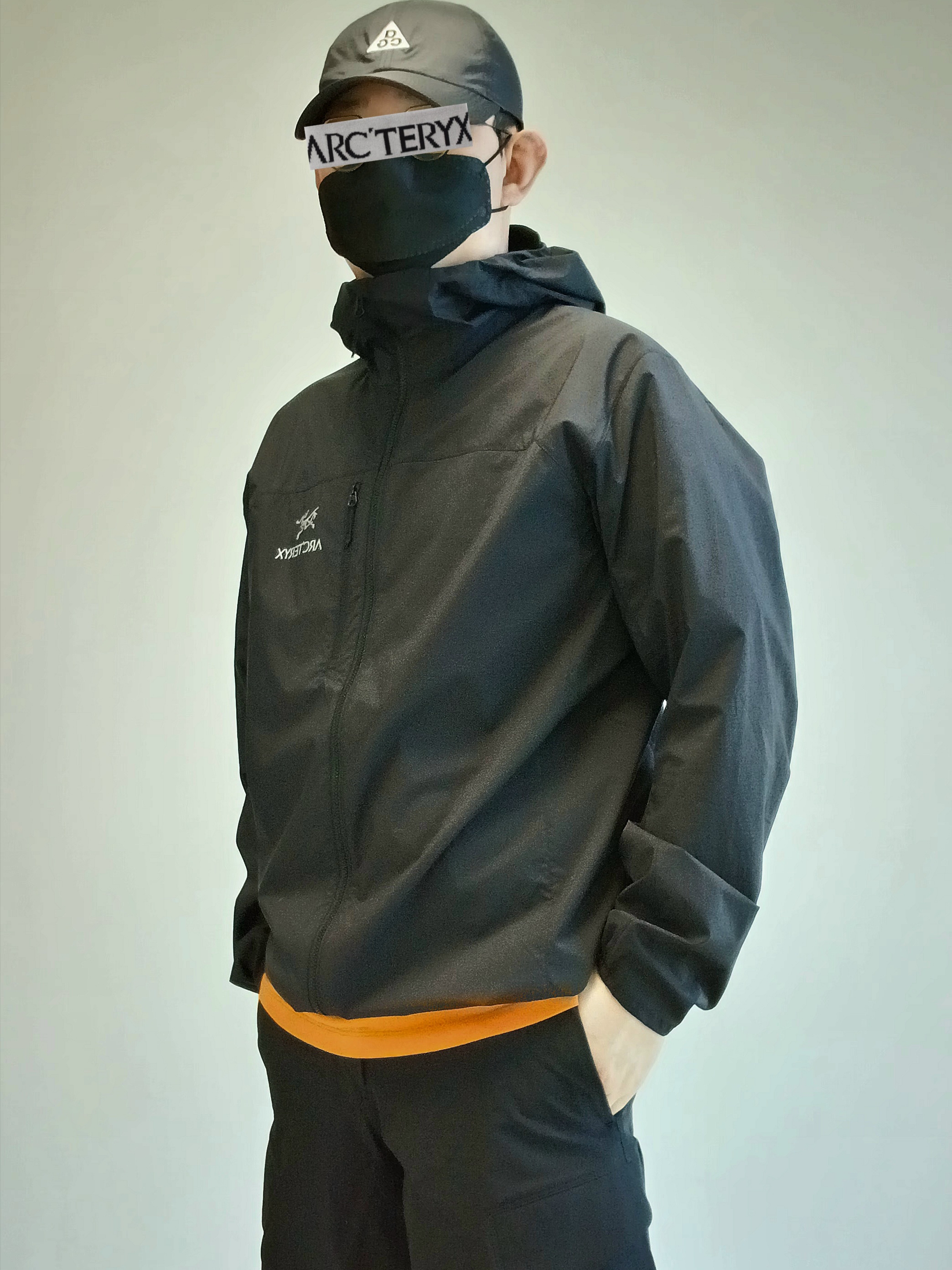 Nike ACG Trail Cap Black, Arc'teryx Squamish Hoody Black 착용 스타일 - 5