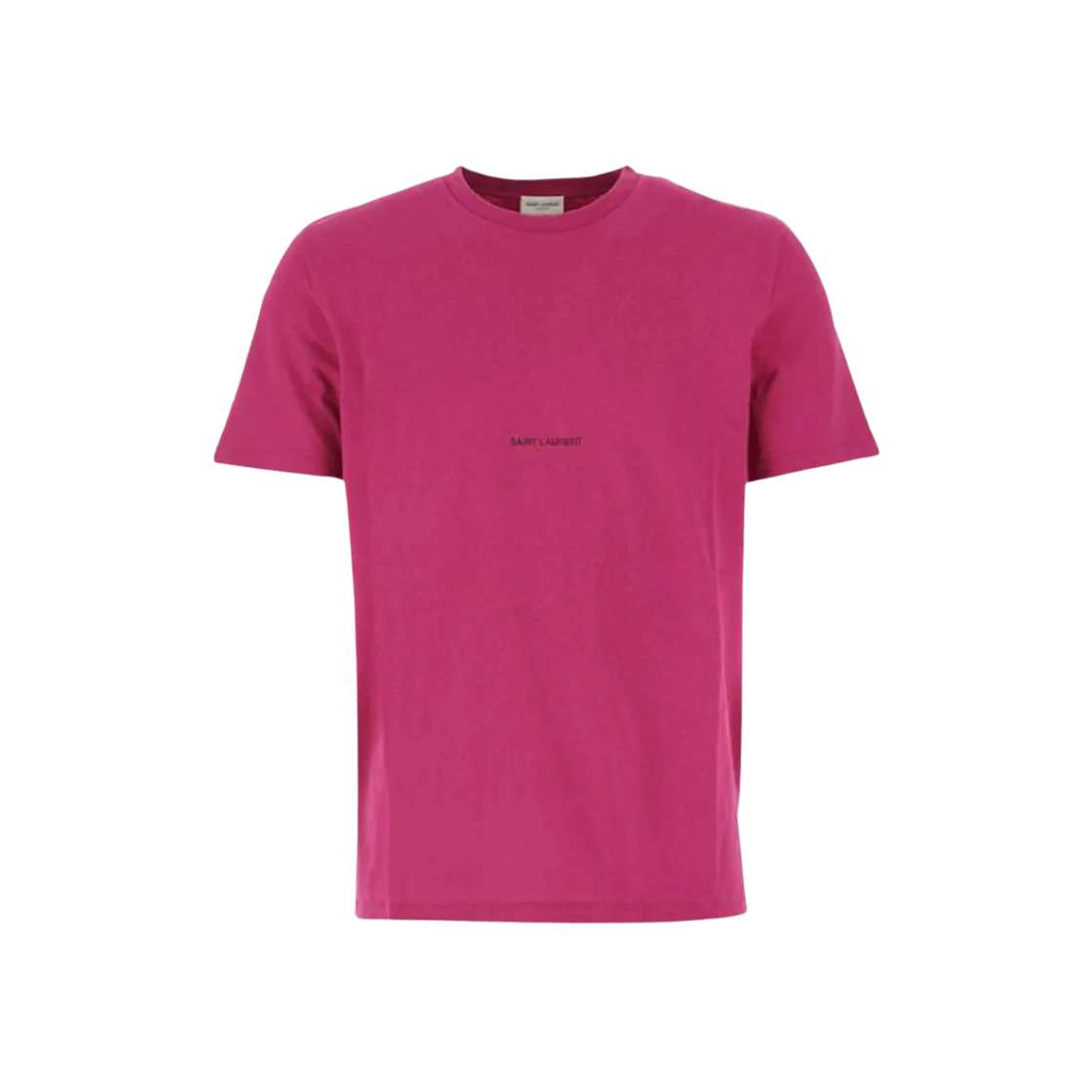 생로랑 로고 프린트 티셔츠 푸시아 블랙(Saint Laurent Logo Print T-Shirt Fuchsia Black)