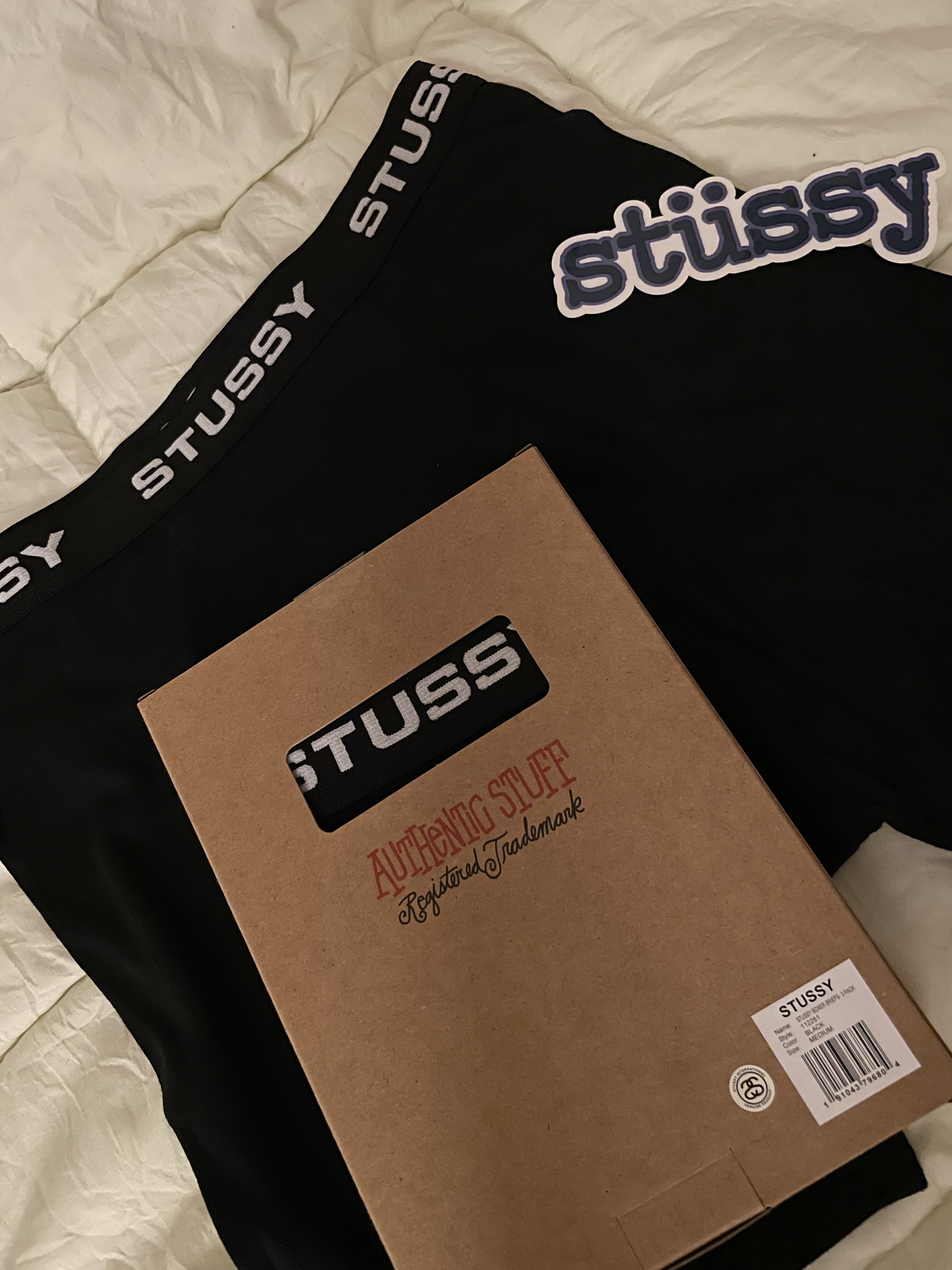 Stussy Boxer Briefs Black (3 Pack) 착용 스타일