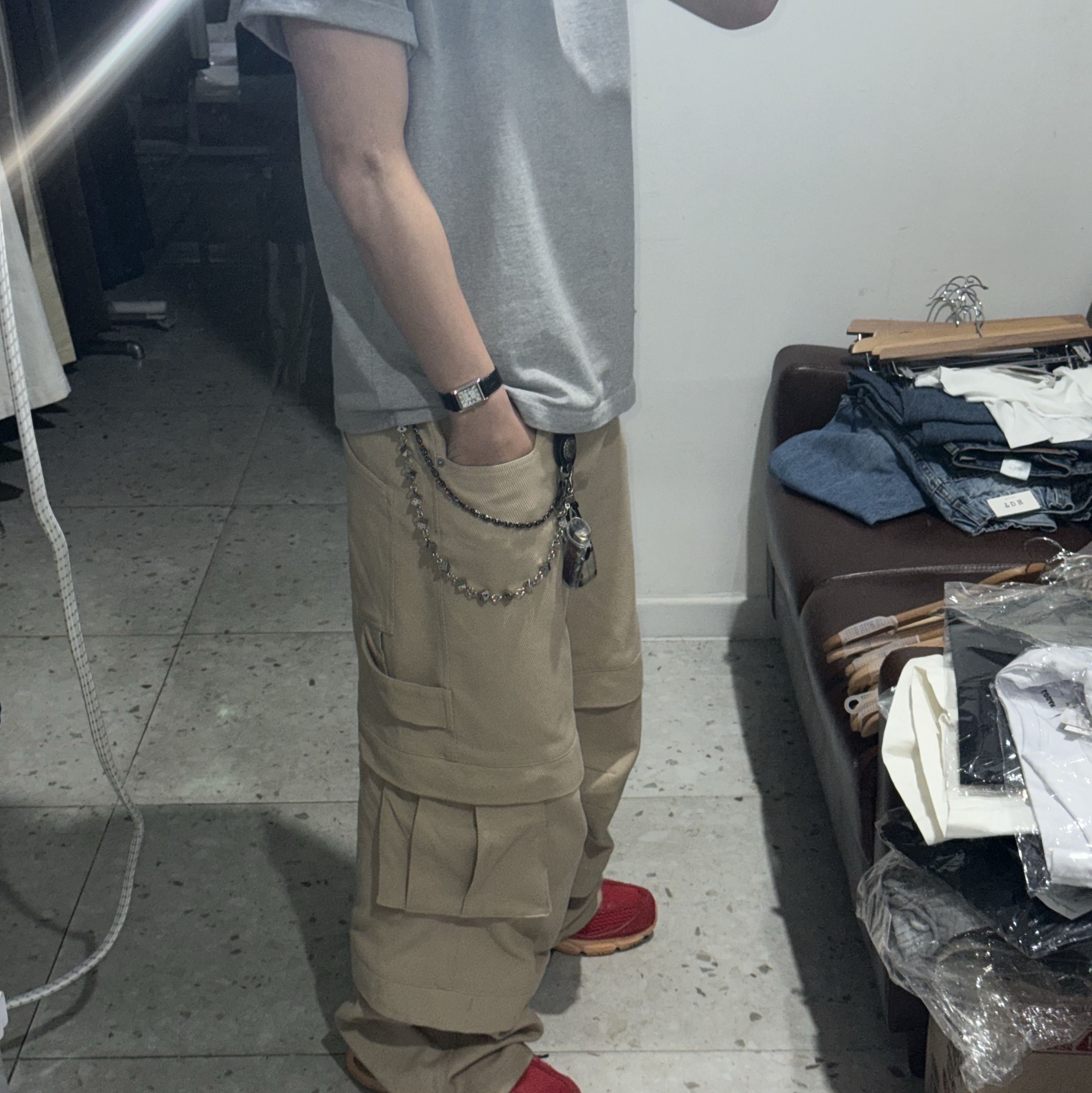 New Balance 509 Deep Red 착용 스타일