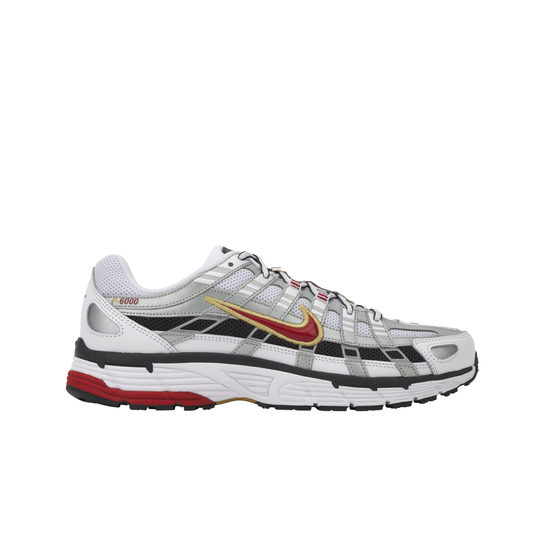 BV1021-101 (W) Nike P-6000 Metallic Silver Red - 대표 이미지 #1