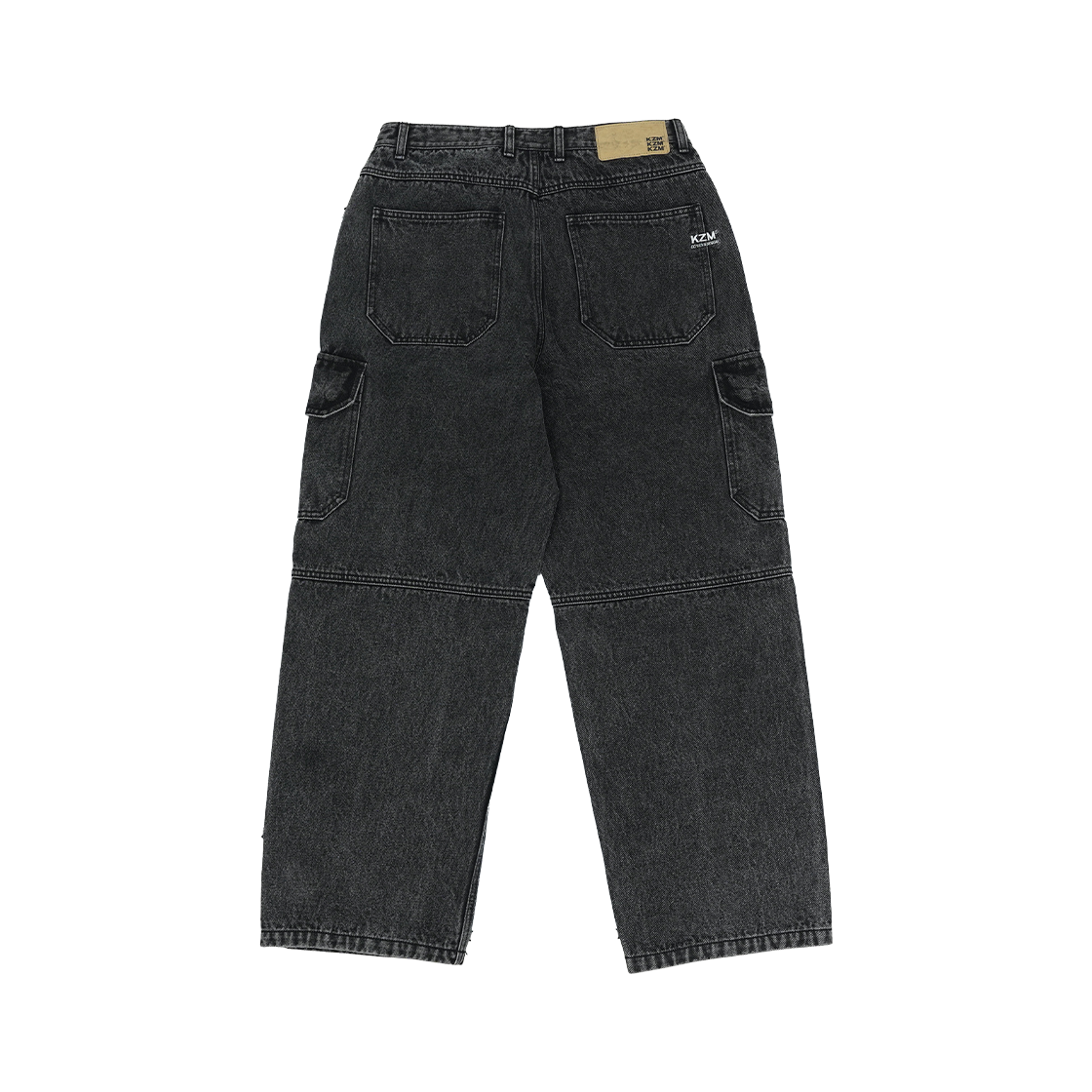 케이지엠 사시코 아웃포켓 데님팬츠 블랙(KZM Sashiko Outpocket Denim Pants Black) - 2