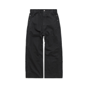 Polyteru 1011 Fleur Patched Pants Washed Black
